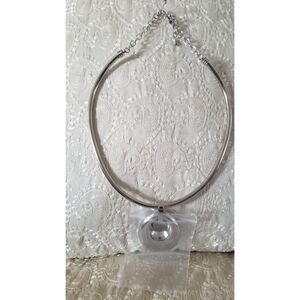 stately stainless steel necklace with pendent